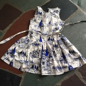 Crewcuts tie waist sailboat dress